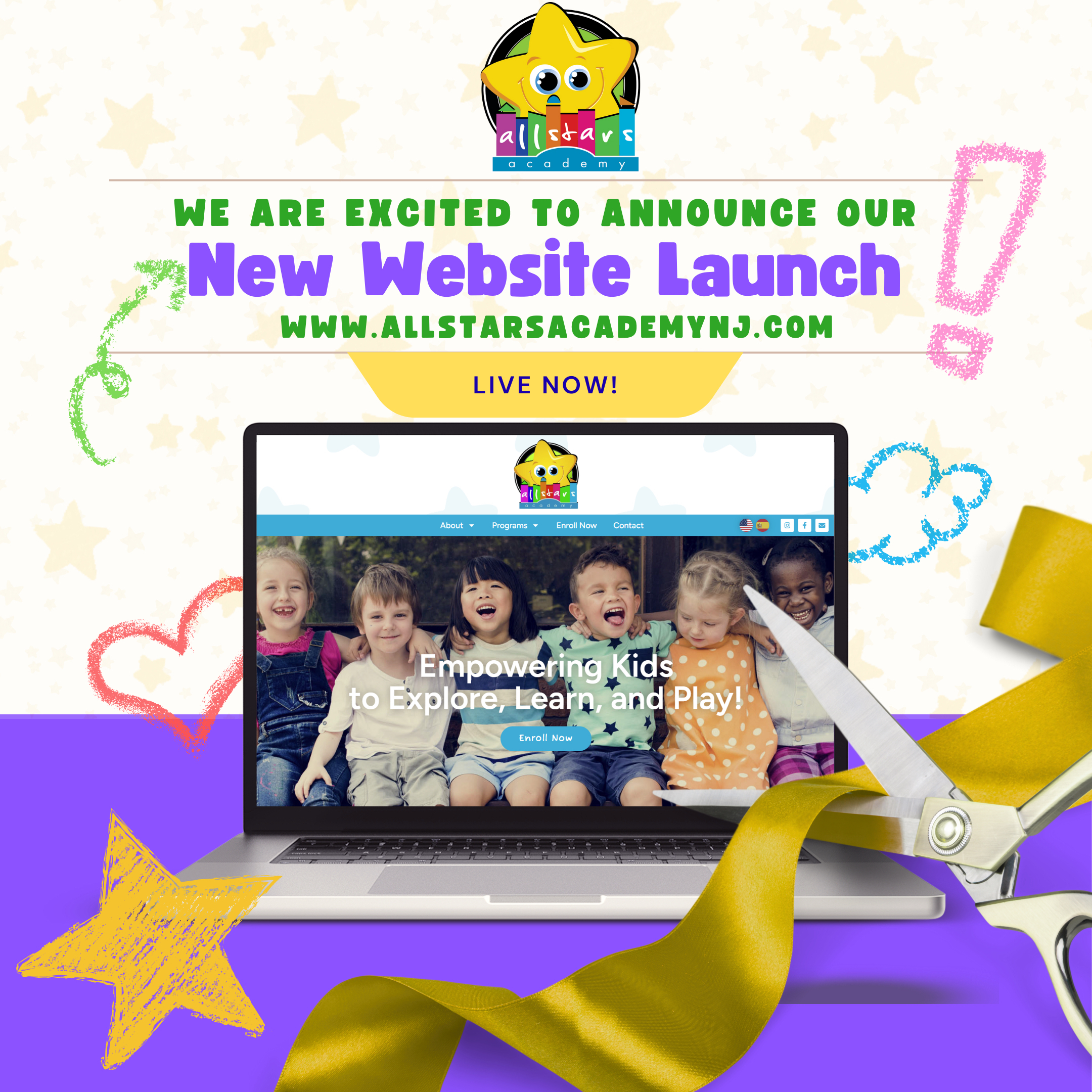 All Stars Academy Website Launch Flyer (1)